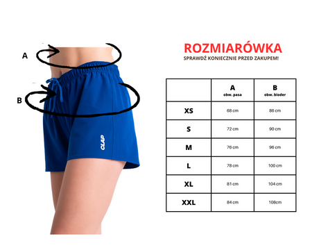 Szorty sportowe damskie CLAP - Black